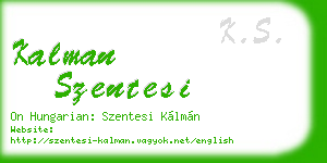 kalman szentesi business card