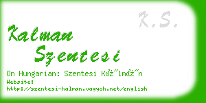 kalman szentesi business card